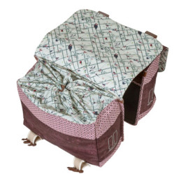 Sacoche vélo double rouge vintage 35L Boheme Basil