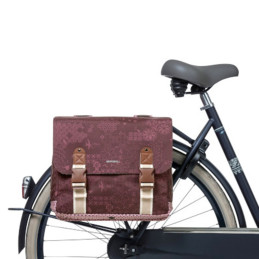 Sacoche vélo double rouge vintage 35L Boheme Basil