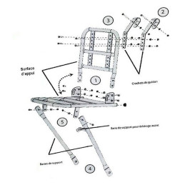 Porte bagage avant pour vélo avec socle en bois