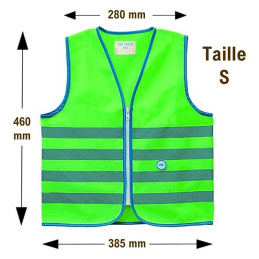 Gilet réfléchissant vert pour enfant- Wowow Fun Jacket