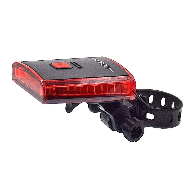 Kit éclairage Vélo USB 5 LED - Avant/arrière - Noir - Neuf