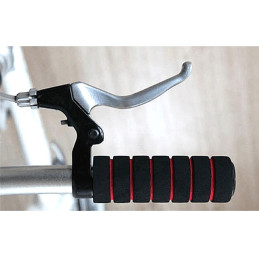 Poignées De Guidon Vintage 70's – Mousse Rouge, Pour Cintre Route, Avec Bouchons