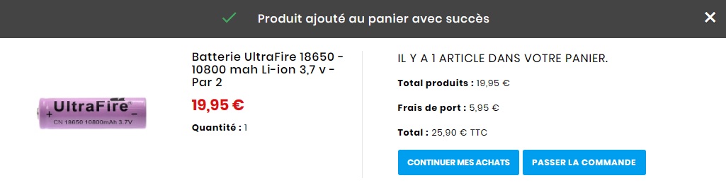 Ajouter un produit au panier